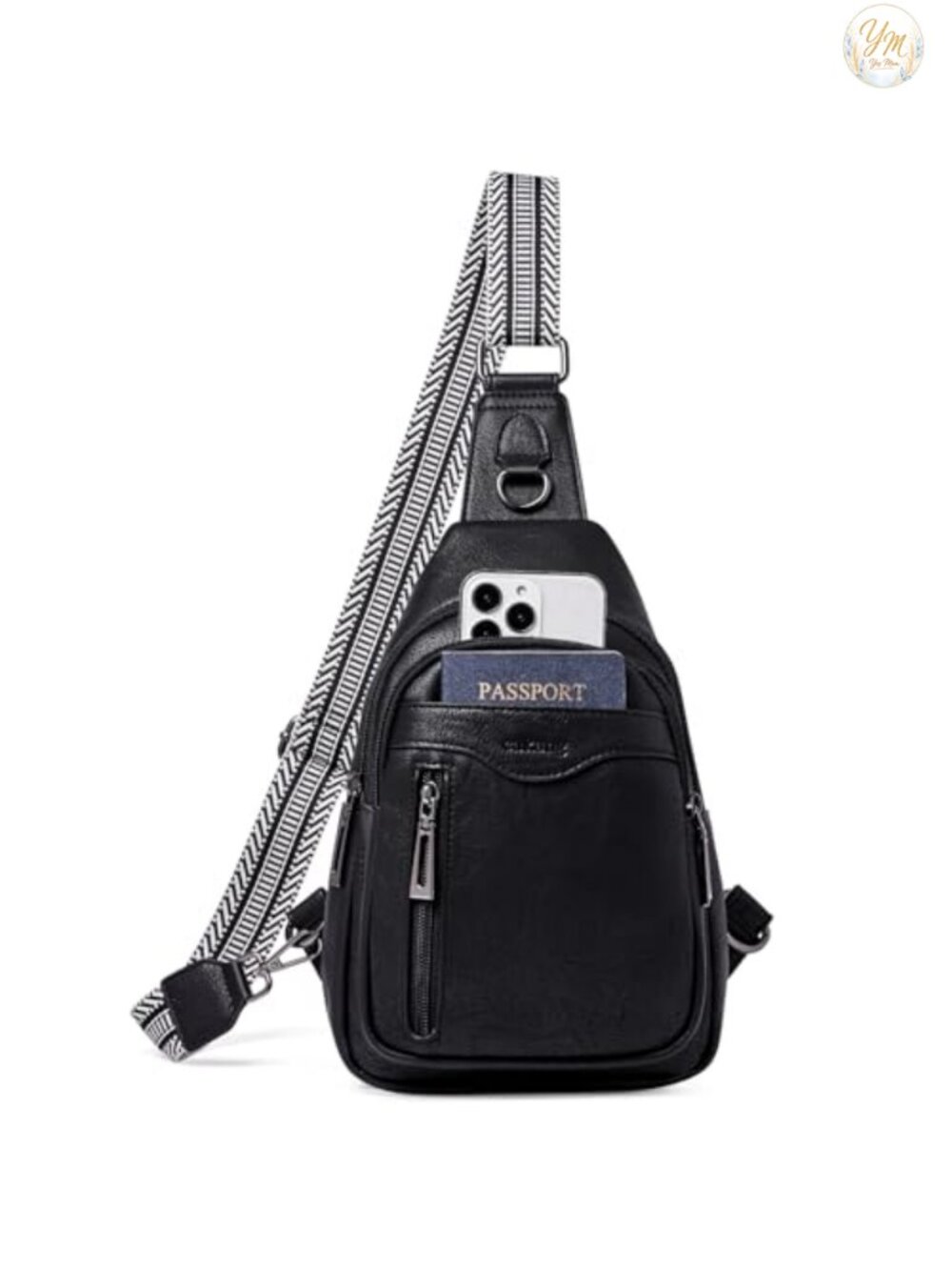 cakang Women's PU Leather Sling Bag Crossbody Fanny Pack Daypack